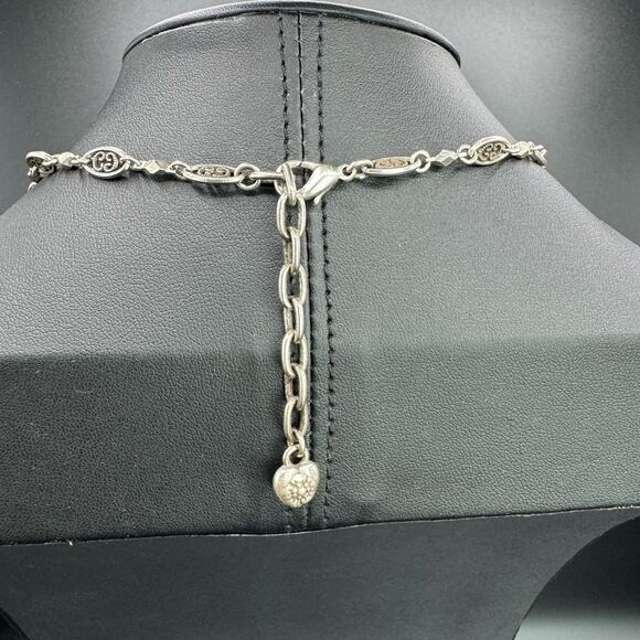 Brighton Vintage Women Metal Beads Sterling Silver Filigree Link Chain Necklace - Picture 5 of 10